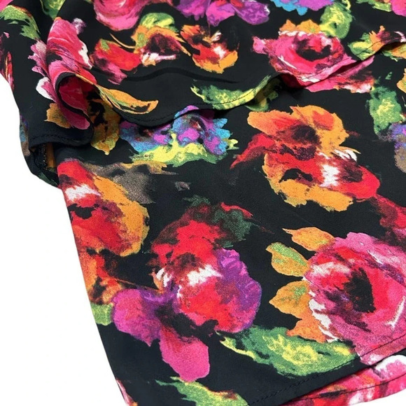 Paper Crane Women's Floral Layered Spaghetti Strap Blouse Size Large - Picture 3 of 6